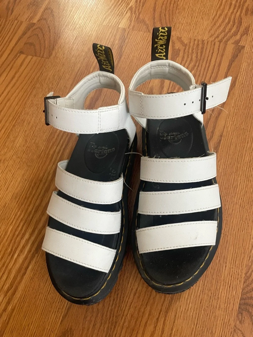 Dr. Martens White Strap Platform Sandals | Chunky Sole | Women’s